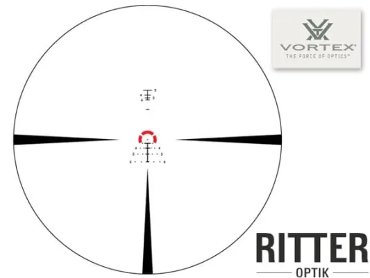 VORTEX LPVO Zielfernrohr Strike Eagle 1-10x24 FFP EBR-8 BDC MOA Leuchtabsehen Details