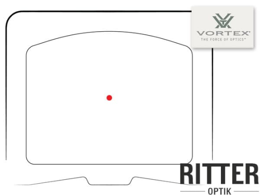 Absehen 3 MOA Reflexvisier Vortex Defender ST für dynamisches Sportschießen wie IPSC oder 3-Gun Shooting für Kurz- und Langwaffen