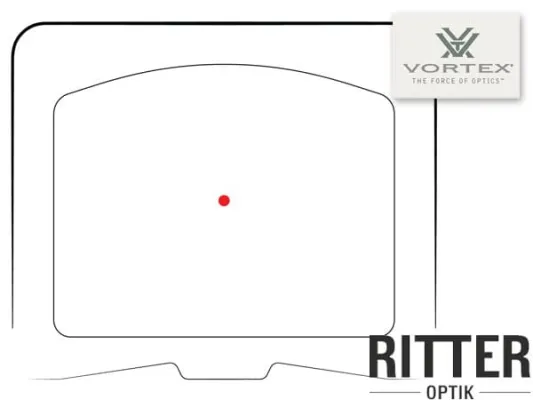 Absehen 3 MOA Reflexvisier Vortex Defender ST für dynamisches Sportschießen wie IPSC oder 3-Gun Shooting für Kurz- und Langwaffen