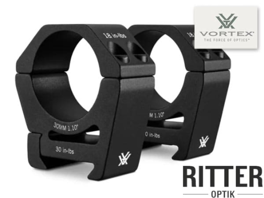 VORTEX Sport Rings Montageringe high für Zielfernrohre mit 30mm Mittelrohr für Weaver / Picatinnyschienen SPT30-H