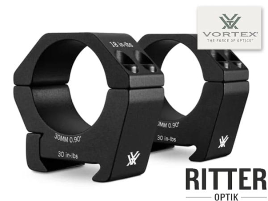 VORTEX Sport Rings Montageringe medium für Zielfernrohre mit 30mm Mittelrohr für Weaver / Picatinnyschienen SPT30-M