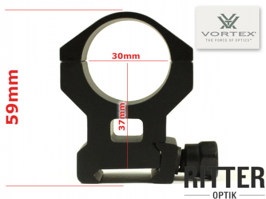 VORTEX tactical extra High Ring Montageringe für Zielfernrohre mit 30mm Mittelrohr und Weaver- und Picatinnyschienen