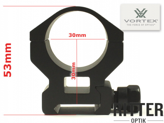 VORTEX tactical High Ring Montageringe für Zielfernrohre mit 30mm Mittelrohr und Weaver- und Picatinnyschienen