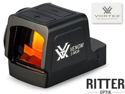 Reflexvisier VORTEX Venom® Enclosed Micro Red Dot mit 3 MOA Leuchtpunkt VEN-MRD3-E