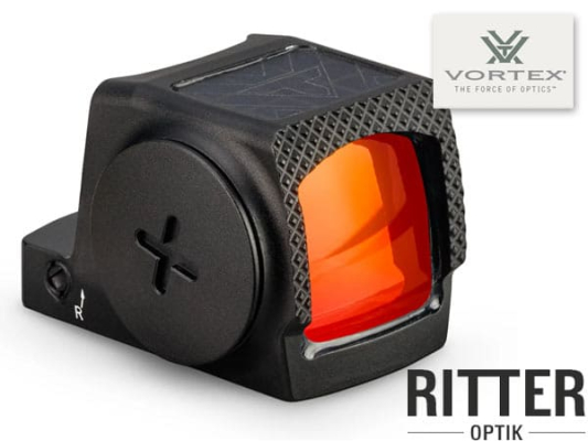 Reflexvisier VORTEX Defender ST™ Enclosed Solar Micro Red Dot mit Multi-Reticle-System inkl. Picatinnymontage für Kurz-und Langwaffen