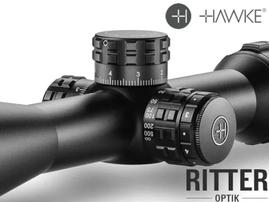 Hawke Zielfernrohr FRONTIER 30SF 2,5-15x50 MILPRO 10x Leuchtabsehen - 1⁄10 MRAD - Zero-Stop Stelltürme 18421 Verstelltürme