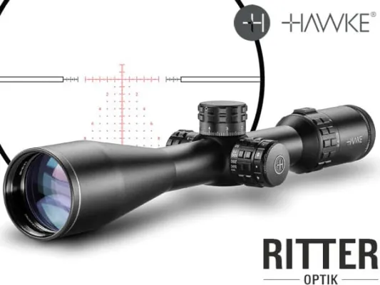 Hawke Zielfernrohr FRONTIER 30SF 2,5-15x50 MIL PRO 10x Leuchtabsehen - 1⁄10 MRAD - Zero-Stop Stelltürme 18421
