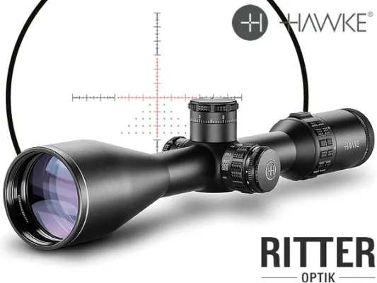Hawke Zielfernrohr Sidewinder 30 FFP 6-24x56 mit Half MIL Absehen mit Absehen