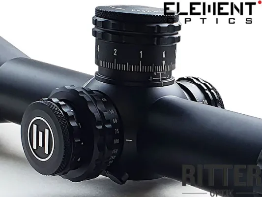 Zielfernrohr Element Optics Titan | 5-25x56 FFP APR-1C MRAD Leuchtabsehen - 1⁄10 MRAD - VERSTELLTURM MIT EDELSTAHL-BAUTEILEN