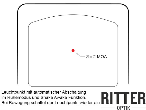 Handy Hand Ritter Vision Test V-VISION III RMR Reflexvisier 2 MOA | IPSC Mikro Red Dot