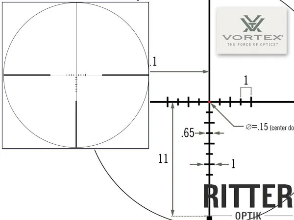 Absehen Vortex Viper PST GEN II 1-6x24 mit VMR-2 MRAD