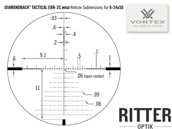 Diamondback Tactical Absehen EBR-2C MRAD
