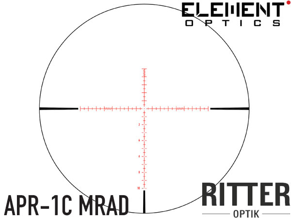 Element Optics Zielfernrohr Helix HDLR | 2-16x50 SFP APR-1C MRAD mit Leuchtabsehen
