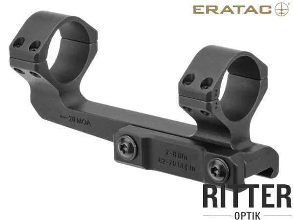 ERATAC Ultraleichte Blockmontage 30mm Tubus mit 56mm Offset für Picatinnyschiene AR 15 mit 20 MOA VORNEIGUNG