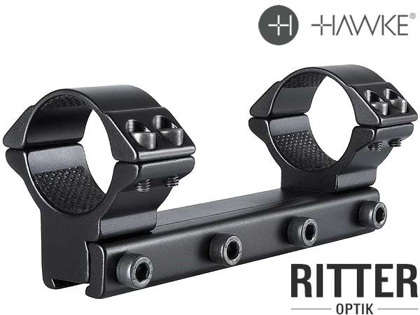 HAWKE 1 teilige Zielfernrohrmontage für 9-11 mm Prismenschiene 30 mm Mittelrohr - Hohe Version 22 105