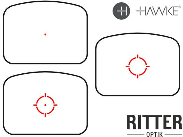 1 MOA Justierung beim HAWKE Endurance Micro Reflexvisier 3 MOA mit RMSc Footprint und Montage Weaver / Picatinny