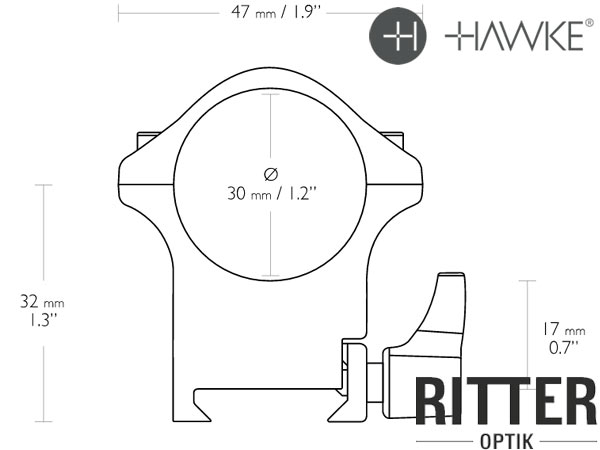 hawke-qr-schnellspannhebel-aufkippmontage-30mm-hohe-version-weaver-stahlmontagen-23107-abmessung