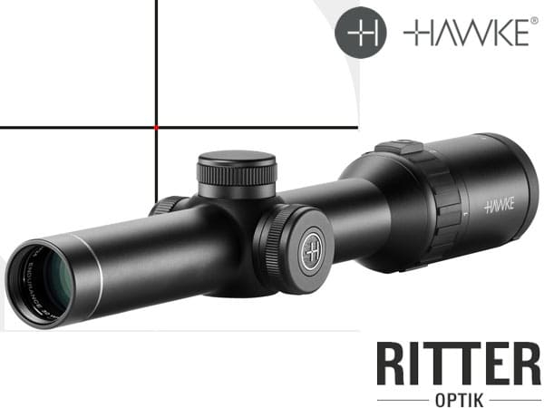 Hawke Zielfernrohr ENDURANCE 30 FD 1-6×24 L4A FIBER DOT Leuchtabsehen - 1/2 MOA - Großes Sehfeld 16401