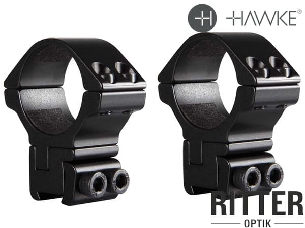 HAWKE 2-teilige Zielfernrohr Aufschubmontage für 9-11 mm Prismenschiene 30 mm Mittelrohr - 30MOA Vorneigung Hohe Version 22 140