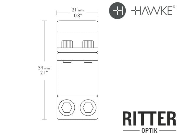 HAWKE 2 teilige Aufschubmontage für 9-11 mm Prismenschiene 30 mm Mittelrohr - Höhenkompensierung von +/- 30 MOA 22 140