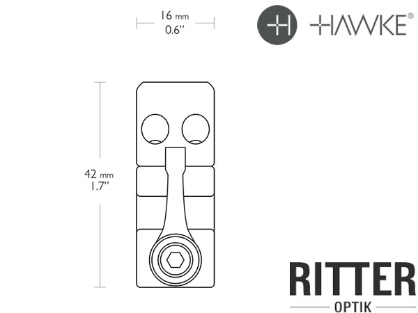 Hawke PRÄZISIONSRINGMONTAGEN AUS STAHL 30MM für Zielfernrohre mit 30mm Mittelrohr für Weaver- und Picatinnyschienen niedrige Bauhöhe 23 015