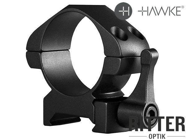 HAWKE Präzisions Montageringe aus Stahl für Zielfernrohre mit 30mm Mittelrohr für Weaver- und Picatinnyschienen mittlere Bauhöhe 23 016