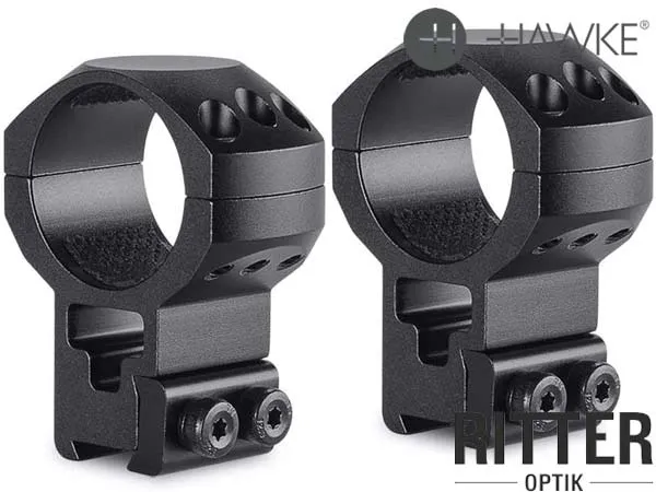 HAWKE Tactical Zielfernrohrmontage für 9-11 mm Prismenschiene 25,4 mm Mittelrohr - extra Hoch 24108