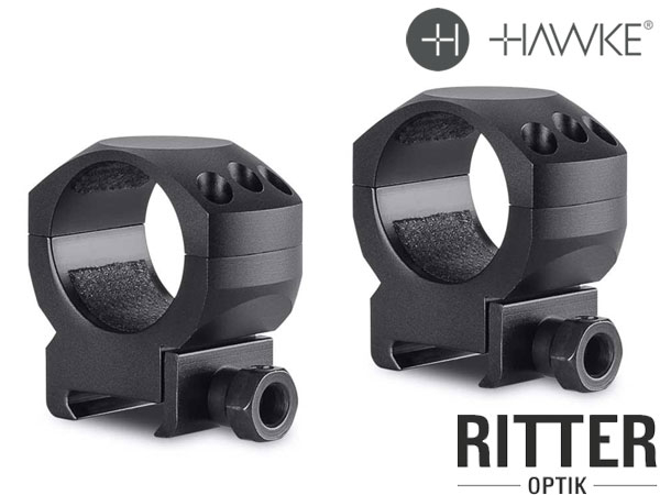 HAWKE Tactical Zielfernrohrmontage für Weaver / Picatinnyschiene 30mm Mittelrohr - Medium 24 116