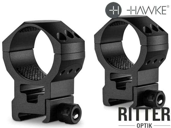 HAWKE Tactical Zielfernrohrmontage für Weaver / Picatinnyschiene 34 mm Mittelrohr - Hohe Version 24 120