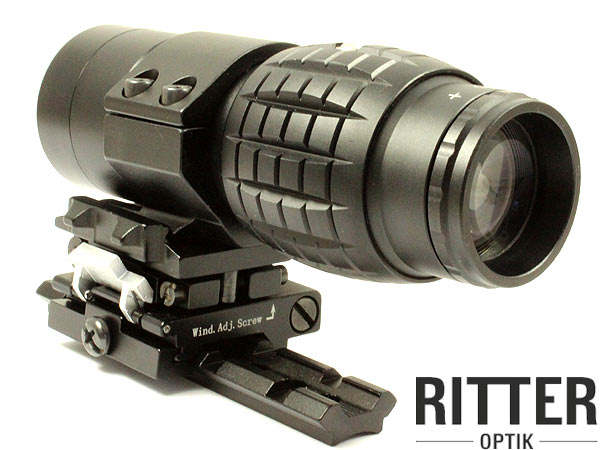 Ritter-Optik 3 fach Magnifier 3x Vergrößerungs- Scope für Leuchtpunktvisiere