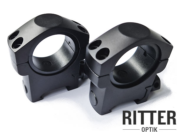 Ritter-Optik Zielfernrohr Montageringe für Weaver- und Picatinnyschiene 30 & 25,4 mm Mittelrohr - medium Bauart