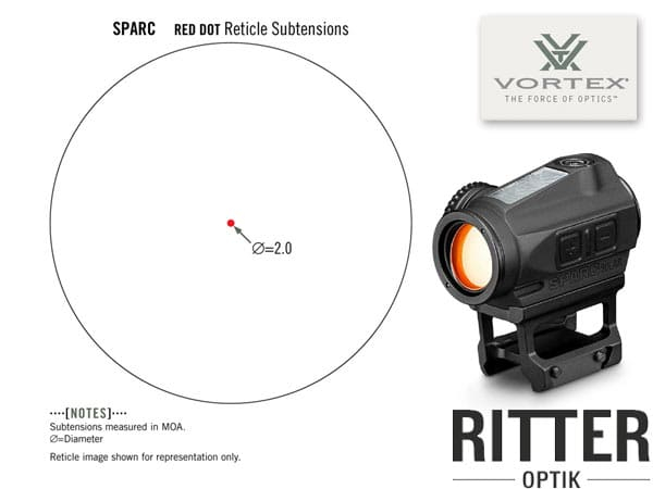 Red Dot VORTEX SPARC Solar 2 MOA Leuchtpunkt