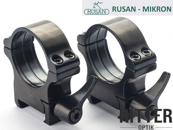 Rusan Quick Release Aufkippmontage aus Stahl für Weaver- oder Picatinnyschienen Bauhöhe 10mm