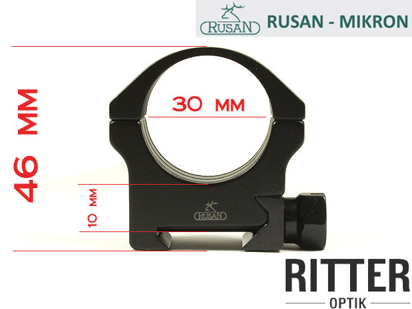RUSAN Tactical Montageringe 2 teilig für 30mm Tubus Picatinny