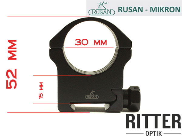 RUSAN Tactical Aufkippmontage 2 teilig für 30mm Abmessungen