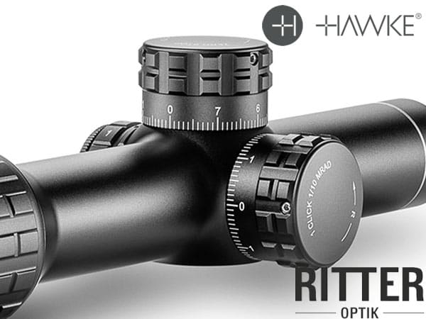 Hawke Zielfernrohr FRONTIER 30 FD 1-10×24 MIL FD Leuchtabsehen - 1⁄10 MRAD Türme - LPVO