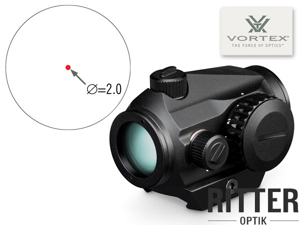 Reflexvisier VORTEX CROSSFIRE 2 M.O.A. mit Multi-Height und Low Mount System