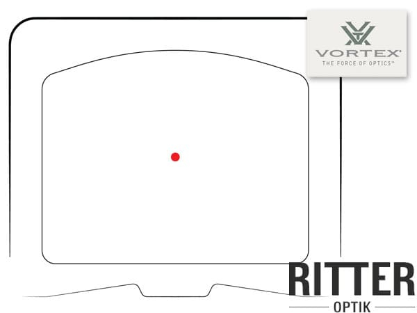Absehen 3 MOA Reflexvisier Vortex Defender ST für dynamisches Sportschießen wie IPSC oder 3-Gun Shooting für Kurz- und Langwaffen