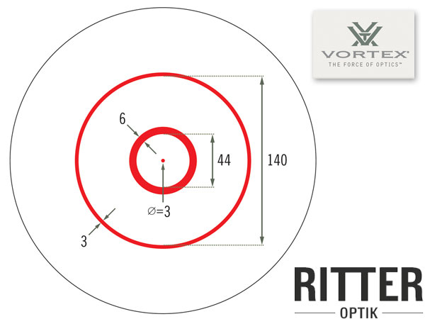 VORTEX Spitfire AR 1x Prism Scope DRT (MOA) Leuchtpunkt