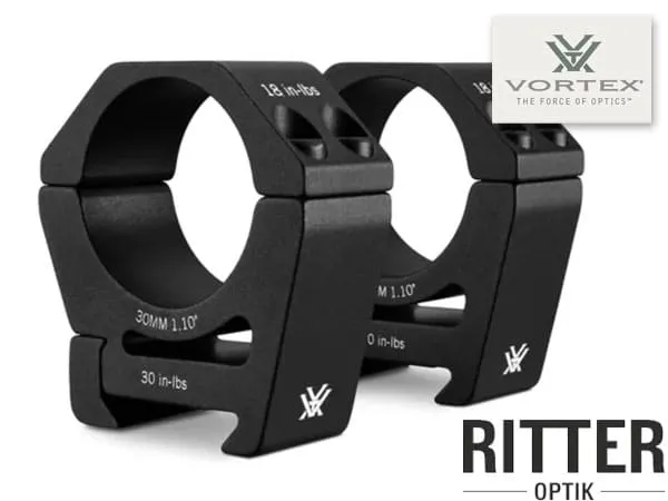VORTEX Sport Rings Montageringe high für Zielfernrohre mit 30mm Mittelrohr für Weaver / Picatinnyschienen SPT30-H