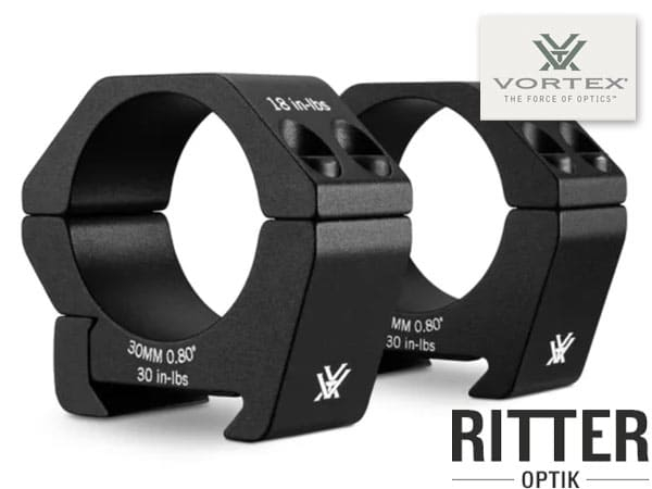 VORTEX Sport Rings Montageringe für Zielfernrohre mit 30mm Mittelrohr für Weaver / Picatinnyschienen SPT30-L