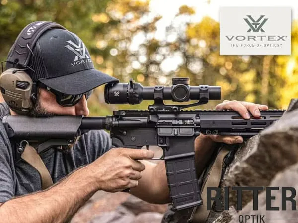 VORTEX LPVO Zielfernrohr Strike Eagle 1-10x24 FFP EBR-8 BDC MOA Verstelltürme