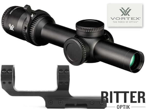 VORTEX LPVO Zielfernrohr Strike Eagle 1-10x24 FFP EBR-8 BDC MRAD Leuchtabsehen SE-11002