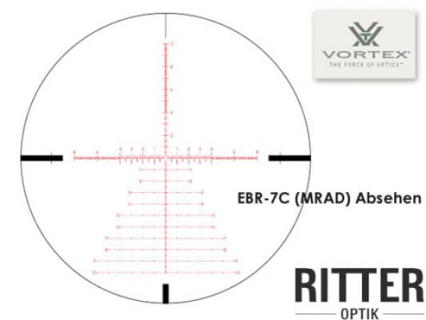 Zielfernrohr mit Leuchtabshen Vortex Strike Eagle 3-18x44 FFP EBR-7C MRAD