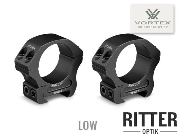 VORTEX Pro Serie Zielfernrohrmontage für Weaver / Picatinnyschiene 30mm Mittelrohr - low