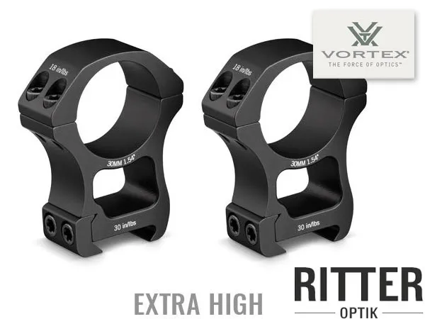 VORTEX Pro Serie Zielfernrohrmontage für Weaver / Picatinnyschiene 30mm Mittelrohr - high
