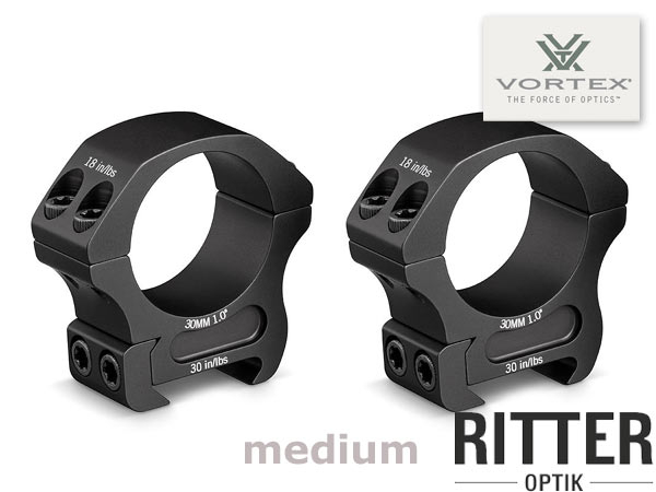 VORTEX Pro Serie Zielfernrohrmontage für Weaver / Picatinnyschiene 30mm Mittelrohr - medium