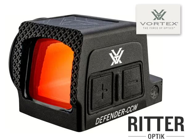 VORTEX Defender CCW™ Enclosed Solar Micro Red Dot mit Multi-Reticle-System - DFCCW-MRD3-E