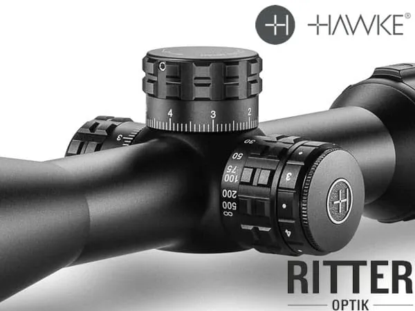 Hawke Zielfernrohr FRONTIER 30SF 2,5-15x50 MILPRO 10x Leuchtabsehen - 1⁄10 MRAD - Zero-Stop Stelltürme 18421 Verstelltürme