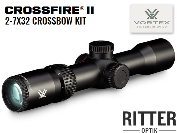 compoundarmbrust Zielfernrohr Vortex Crossfire II Crossbow Scope 2-7x32 mit XBR-2 M-O-A. Leuchtabsehen